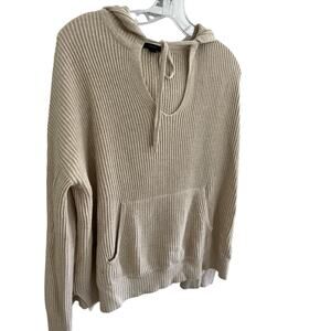 J. Crew Womens Hoodie M Cashmere Cotton Sweater Pale Pink Minimalist Preppy